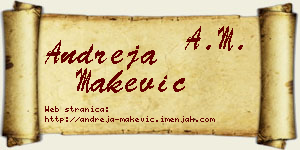 Andreja Makević vizit kartica